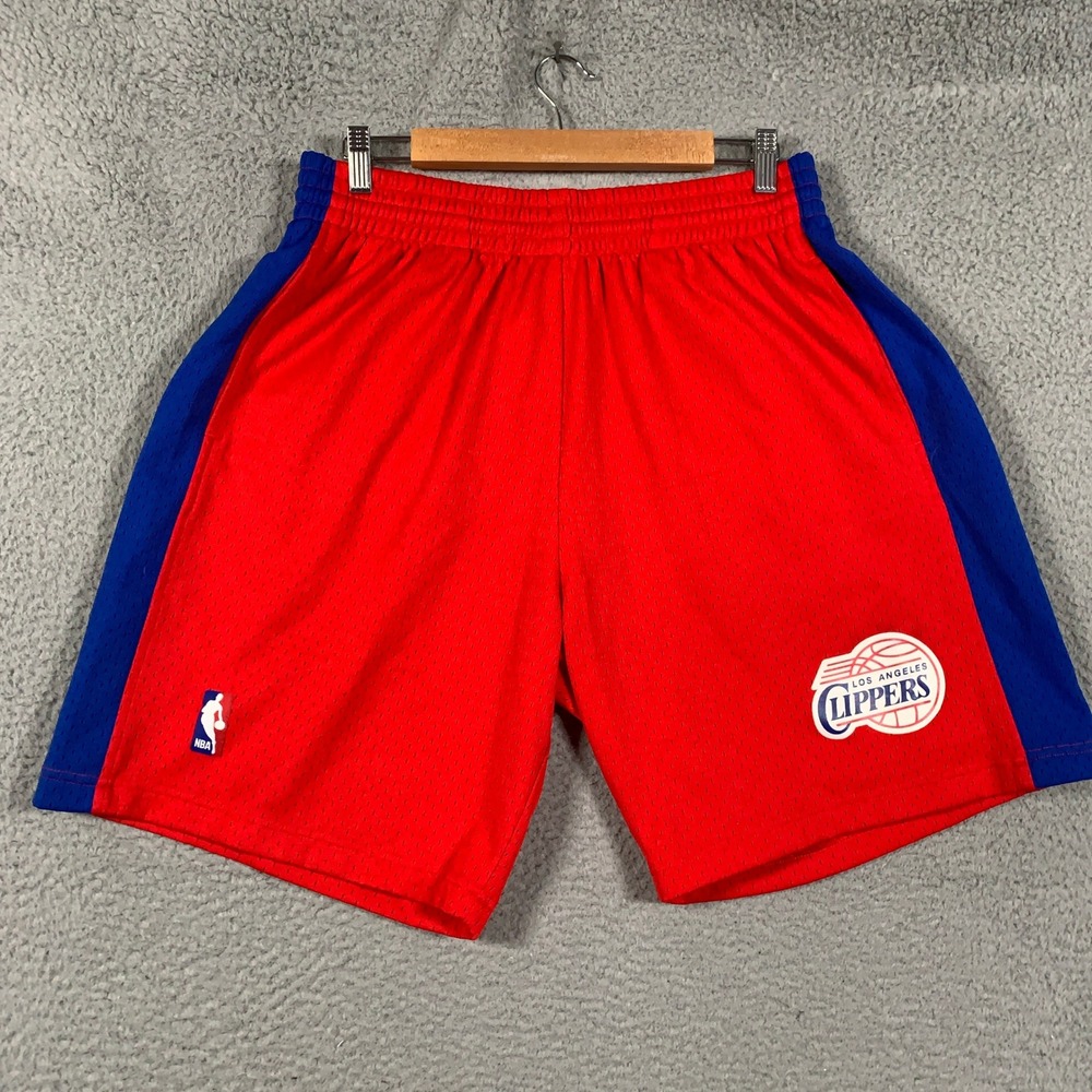 Mitchell & Ness Los Angeles Clippers Swingman Shorts Mens Large LA Red Blue NBA